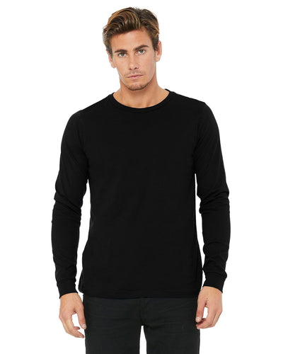 bella + canvas unisex jersey long sleeve t-shirt 3501 black