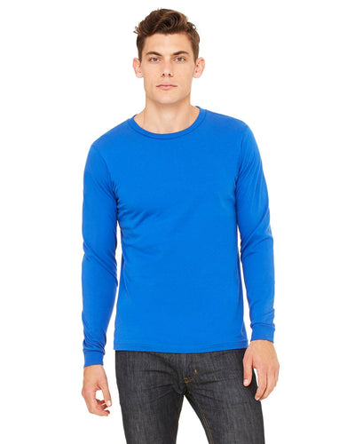 bella + canvas unisex jersey long sleeve t-shirt 3501 true royal