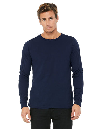 bella + canvas unisex jersey long sleeve t-shirt 3501 navy