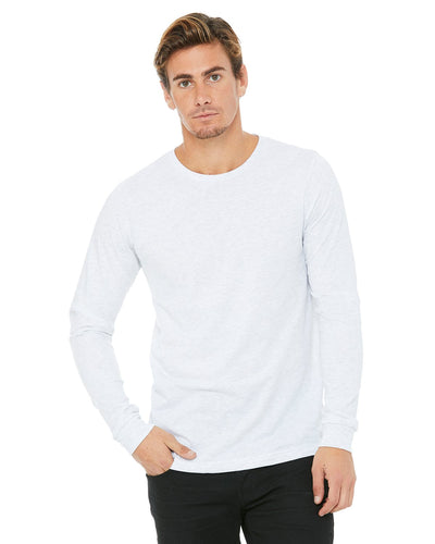 bella + canvas unisex jersey long sleeve t-shirt 3501 ash