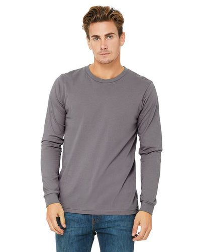bella + canvas unisex jersey long sleeve t-shirt 3501 storm