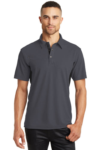 OGIO Diesel Grey/Blacktop OG102 polo shirts with custom logo