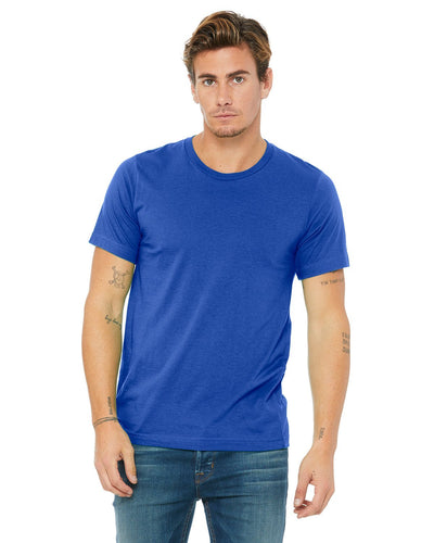 bella + canvas unisex poly-cotton short sleeve t-shirt 3650 true royal