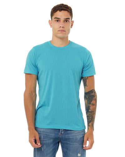 bella + canvas unisex poly-cotton short sleeve t-shirt 3650 turquoise