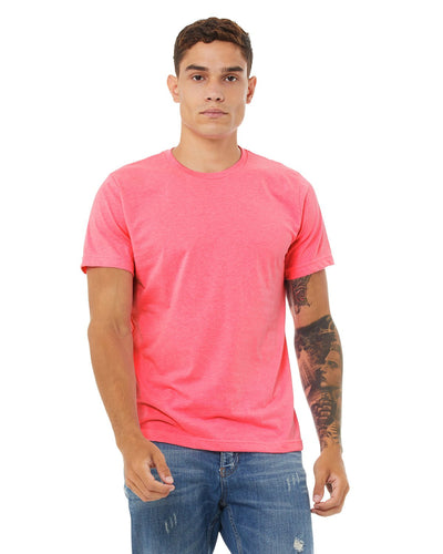 bella + canvas unisex poly-cotton short sleeve t-shirt 3650 neon pink