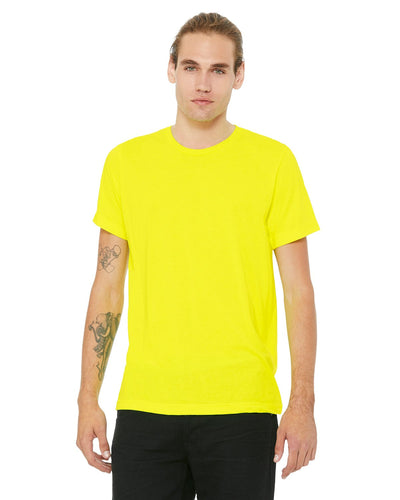 bella + canvas unisex poly-cotton short sleeve t-shirt 3650 neon yellow