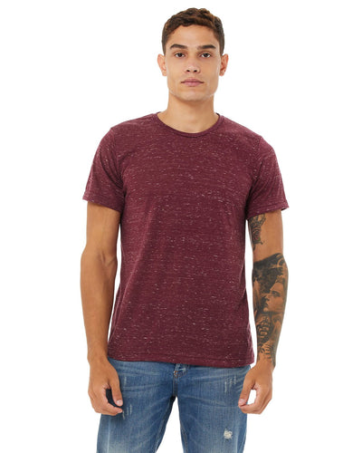 bella + canvas unisex poly-cotton short sleeve t-shirt 3650 maroon marble