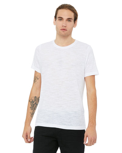 bella + canvas unisex poly-cotton short sleeve t-shirt 3650 white slub