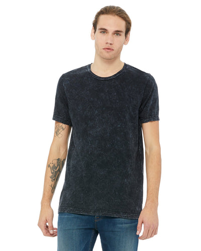 bella + canvas unisex poly-cotton short sleeve t-shirt 3650 blk mineral wsh