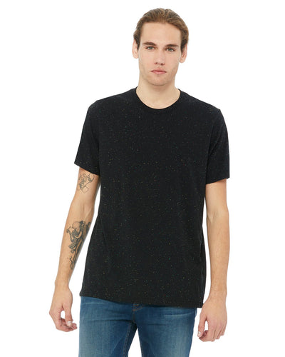 bella + canvas unisex poly-cotton short sleeve t-shirt 3650 black speckled