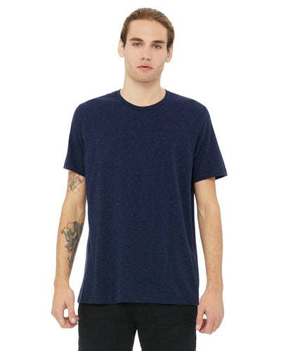 bella + canvas unisex poly-cotton short sleeve t-shirt 3650 navy speckled