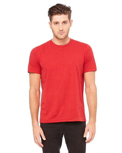 bella + canvas unisex poly-cotton short sleeve t-shirt 3650 red speckled