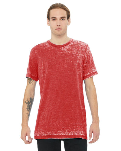 bella + canvas unisex poly-cotton short sleeve t-shirt 3650 red acid wash