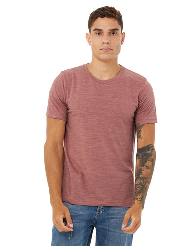 bella + canvas unisex poly-cotton short sleeve t-shirt 3650 mauve slub