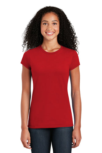 gildan softstyle ladies t shirt 64000l cherry red
