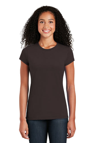 gildan softstyle ladies t shirt 64000l dark chocolate