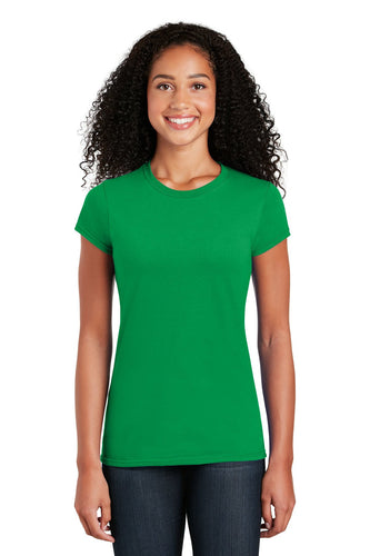 gildan softstyle ladies t shirt 64000l irish green