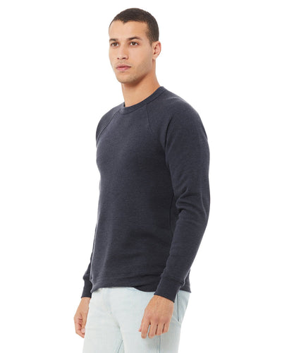 Bella + Canvas Heather Navy 3901 custom business sweatshirts