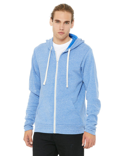 Bella + Canvas Blue Triblend 3909 embroidered sweatshirts for business
