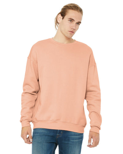 Bella + Canvas Peach 3945 sweatshirts with logo embroidery