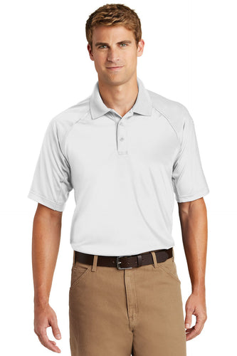 CornerStone White CS410 embroidered polo shirts for business