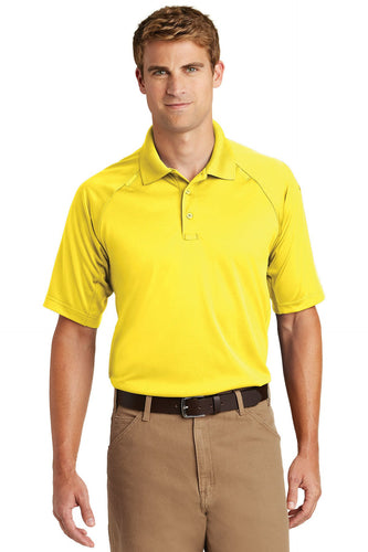 CornerStone Yellow CS410 polo shirts with custom logos