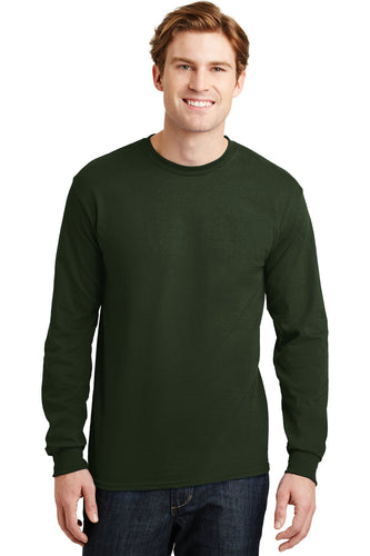 gildan dryblend cotton poly long sleeve t shirt 8400 forest green