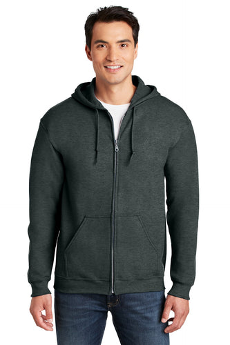Gildan Dark Heather Grey 18600 sweatshirts with logo embroidery