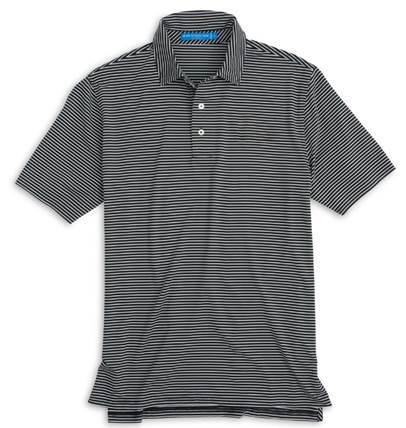 Southern Tide Men's Gameday Performance Stripe Polo 3968 Black