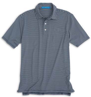 Southern Tide Men's Gameday Performance Stripe Polo 3968 Navy