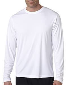 Hanes Men's Cool DRI  with FreshIQ Long Sleeve Performance T-Shirt 482L WHITE