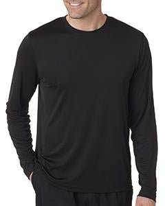 Hanes Men's Cool DRI  with FreshIQ Long Sleeve Performance T-Shirt 482L BLACK
