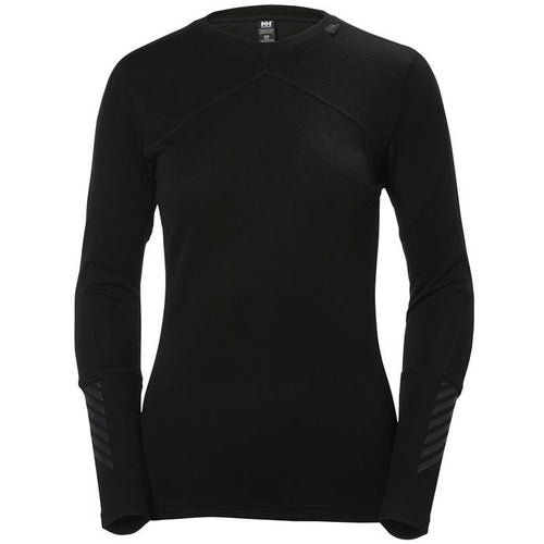 Helly Hansen Women's Lifa Merino Crew 48341 Black