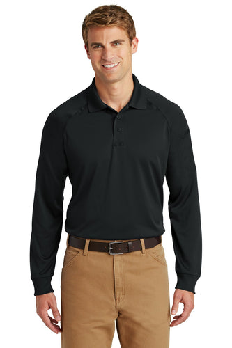 CornerStone Black CS410LS custom business polo shirts