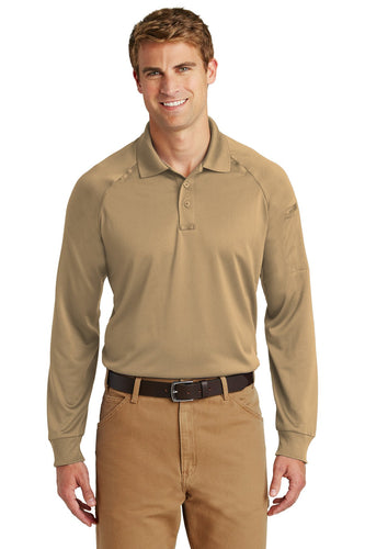 CornerStone Tan CS410LS custom business polo shirts