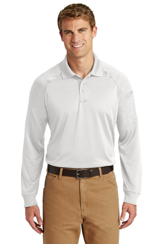 CornerStone White CS410LS custom business polo shirts