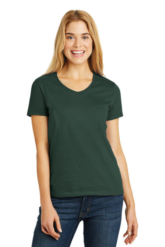 hanes ladies comfortsoft v neck tee 5780 deep forest