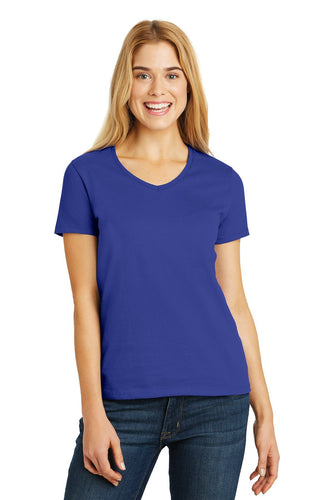 hanes ladies comfortsoft v neck tee 5780 deep royal