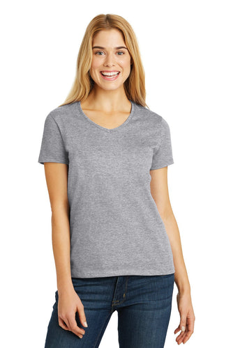 hanes ladies comfortsoft v neck tee 5780 light steel