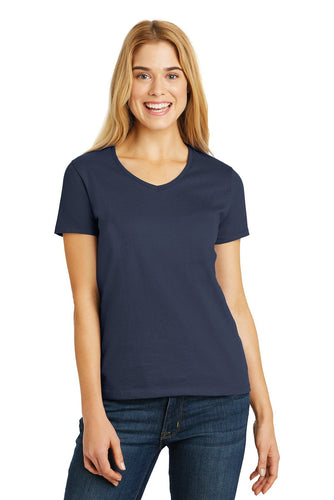 hanes ladies comfortsoft v neck tee 5780 navy