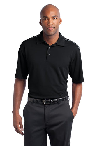 nike black/ cool grey 527807 custom embroidered polo shirts