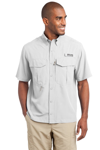 Eddie Bauer White EB602 embroidered work shirts