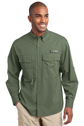 Eddie Bauer Seagrass Green EB606 embroidered work shirts