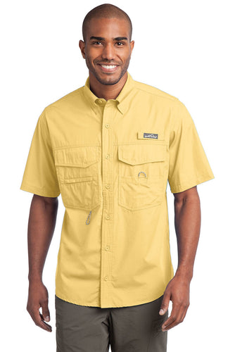 Eddie Bauer Goldenrod Yellow EB608 embroidered work shirts