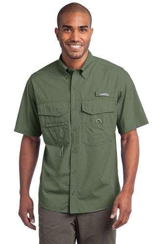 Eddie Bauer Seagrass Green EB608 work shirts with logo
