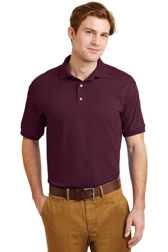 Gildan Maroon 8800 custom logo polo shirts embroidered