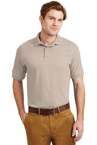 Gildan Sand 8800 custom logo polo shirts embroidered
