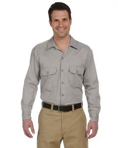 dickies_574_silver gray_company_logo_button downs