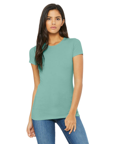 bella + canvas ladies the favorite t-shirt 6004 seafoam blue