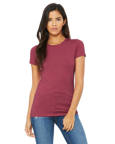 bella + canvas ladies the favorite t-shirt 6004 heather raspbrry